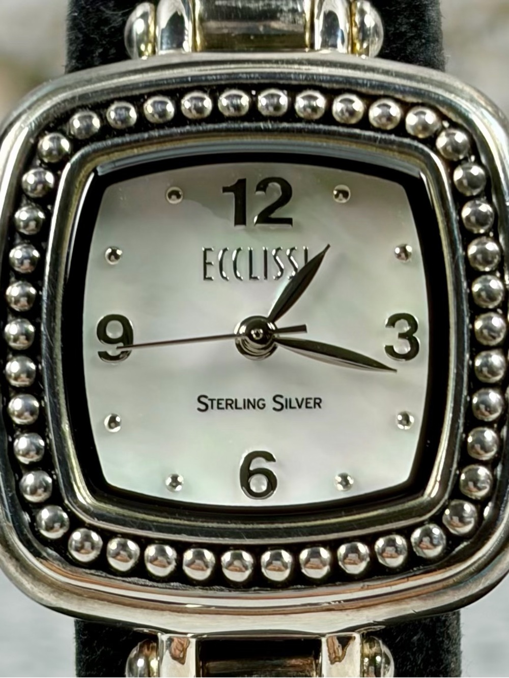 Ecclissi Sterling Silver Women’s Bracelet Watch 25mm New Battery